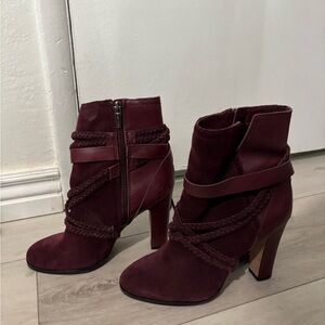 Women's Burgundy Ankle Boots